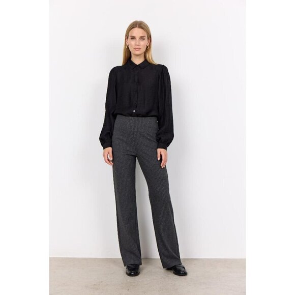 NWT SOYA CONCEPT IVA 2 Grey Pinstriped Trousers - Picture 1 of 7